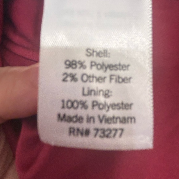 LC Lauren Conrad Women’s Wine colored 3/4 Flutter Sleeve Chiffon Top w Tank XXL - Picture 6 of 6